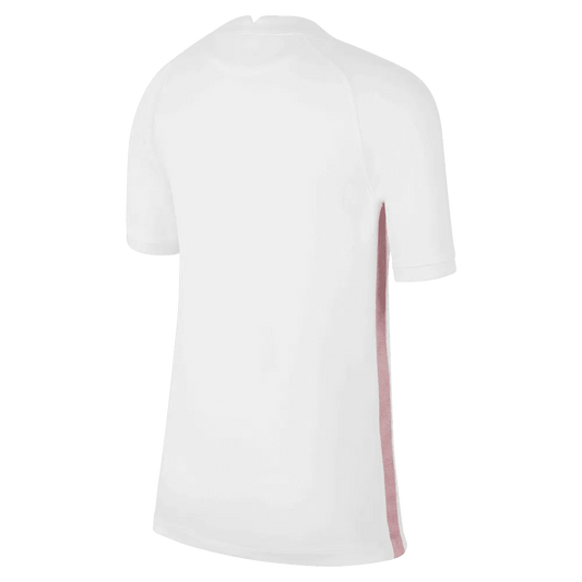2022-23 France Away Youth Soccer Jersey White-Pink Glaze-Blue