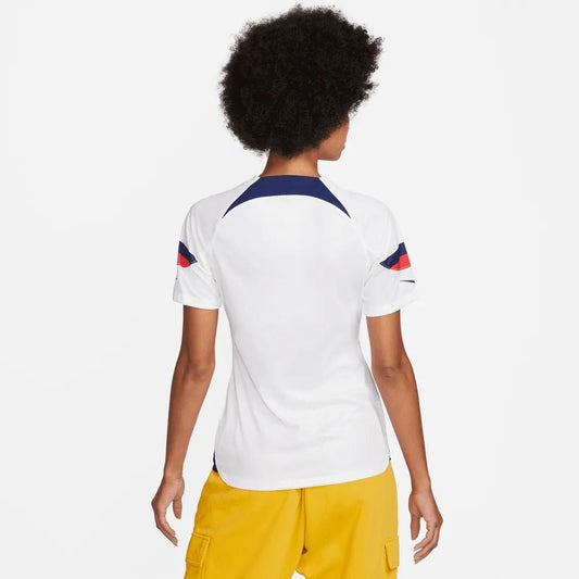 2022-23 USA Women's Home 4 Star Soccer Jersey White-Hyper Blue
