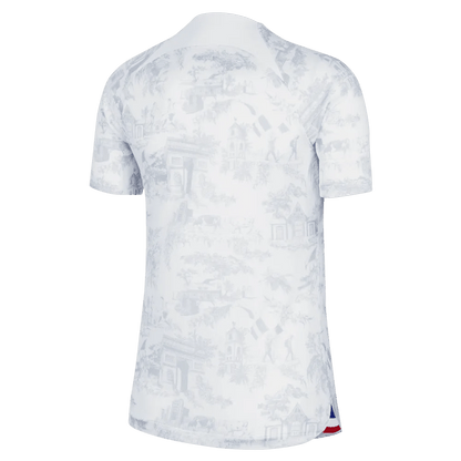2022-23 France Women's Away Soccer Jersey - White Royal