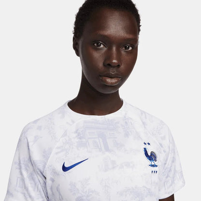 2022-23 France Women's Away Soccer Jersey - White Royal