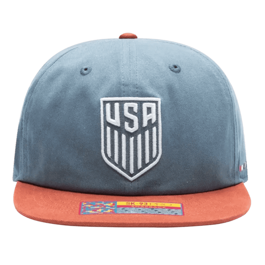 Fan Ink Collection USA Swingman Snapback Hat Light Blue/Orange