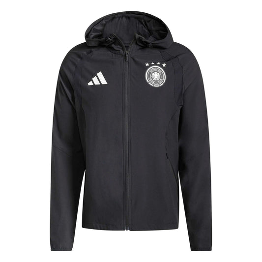 2026 Germany Men's Tiro Travel Full Zip Windbreaker Black