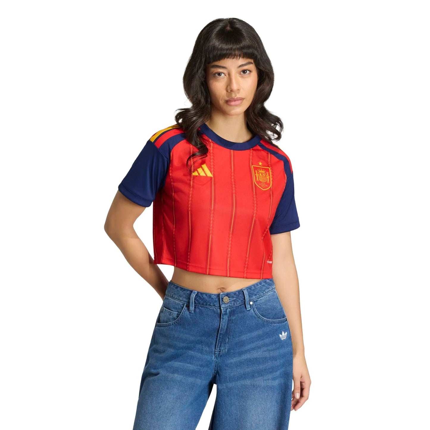 2026 Spain Women's Stadium Home Cropped Soccer Jersey