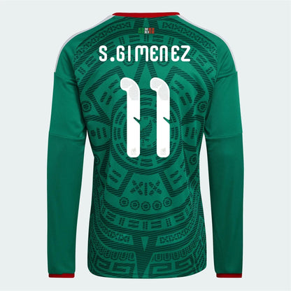 2026 Mexico Men's Stadium Home Long-Sleeve Soccer Jersey