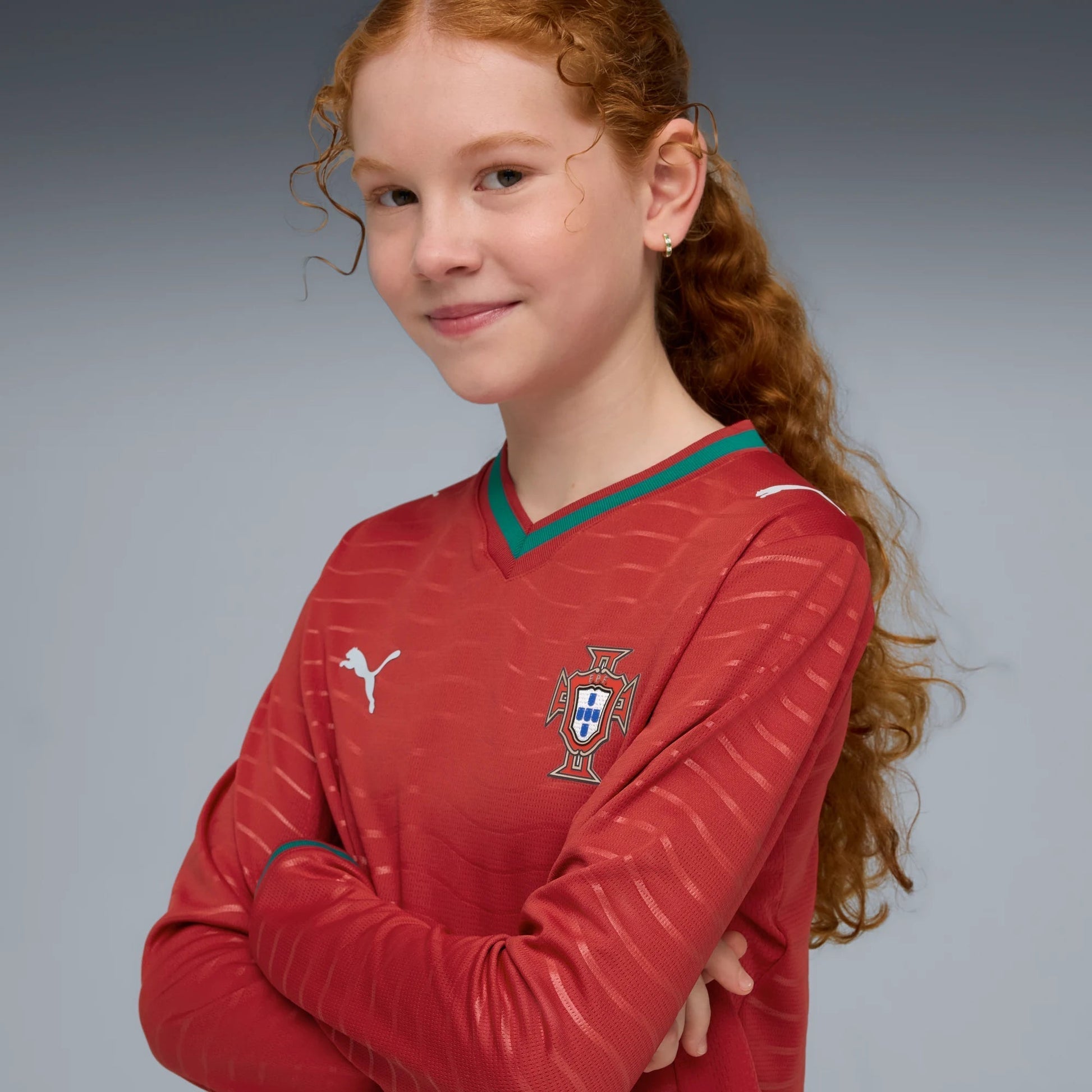 2026 Portugal Youth Stadium Home Long-Sleeve Jersey