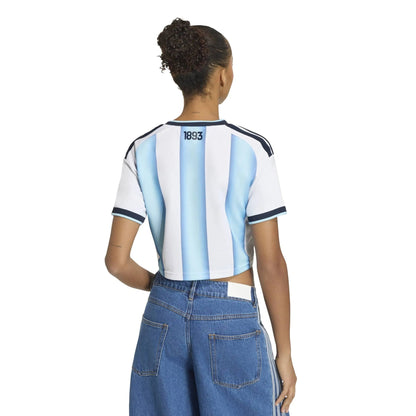 2026 Argentina Women's Stadium Home Cropped Soccer Jersey