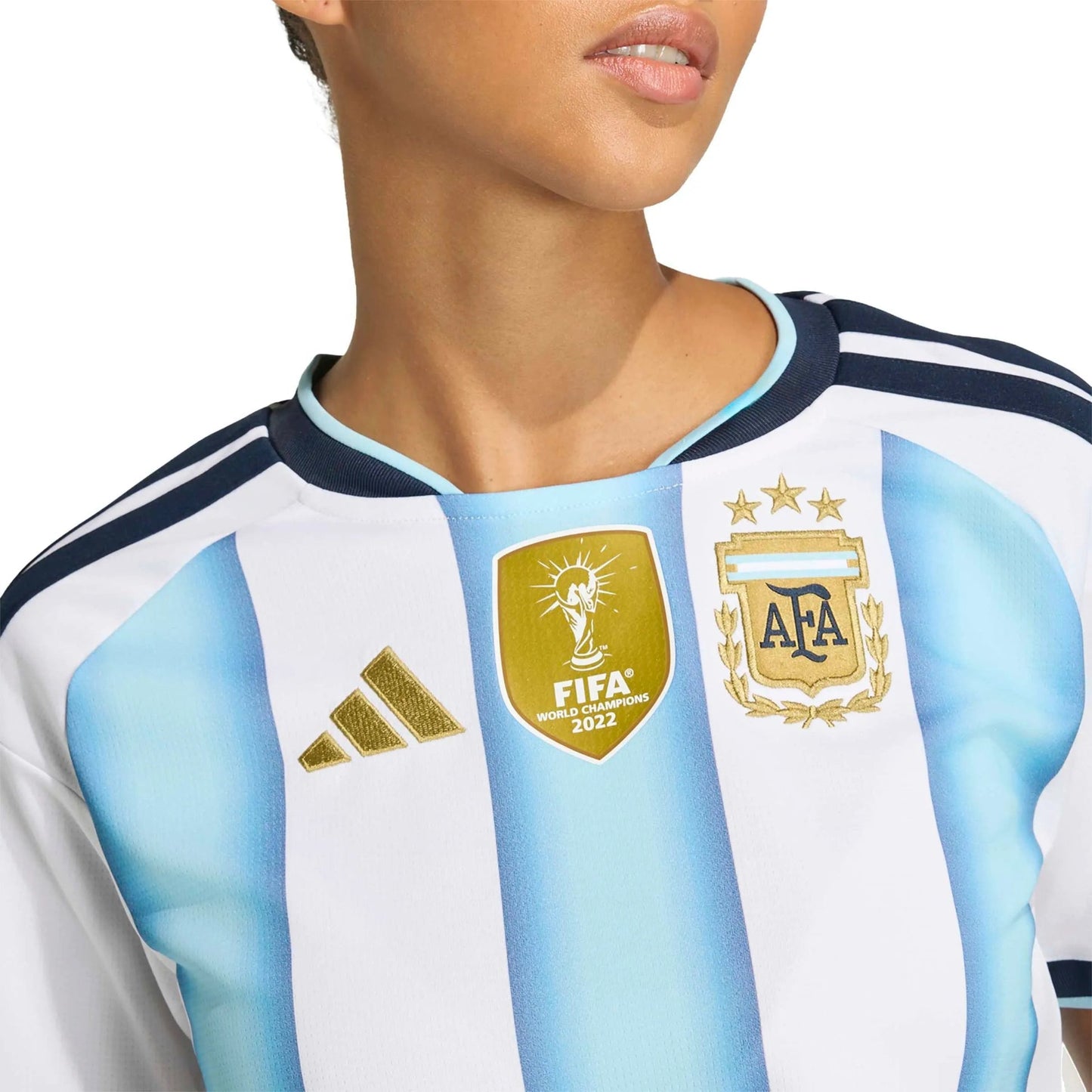 2026 Argentina Women's Stadium Home Cropped Soccer Jersey