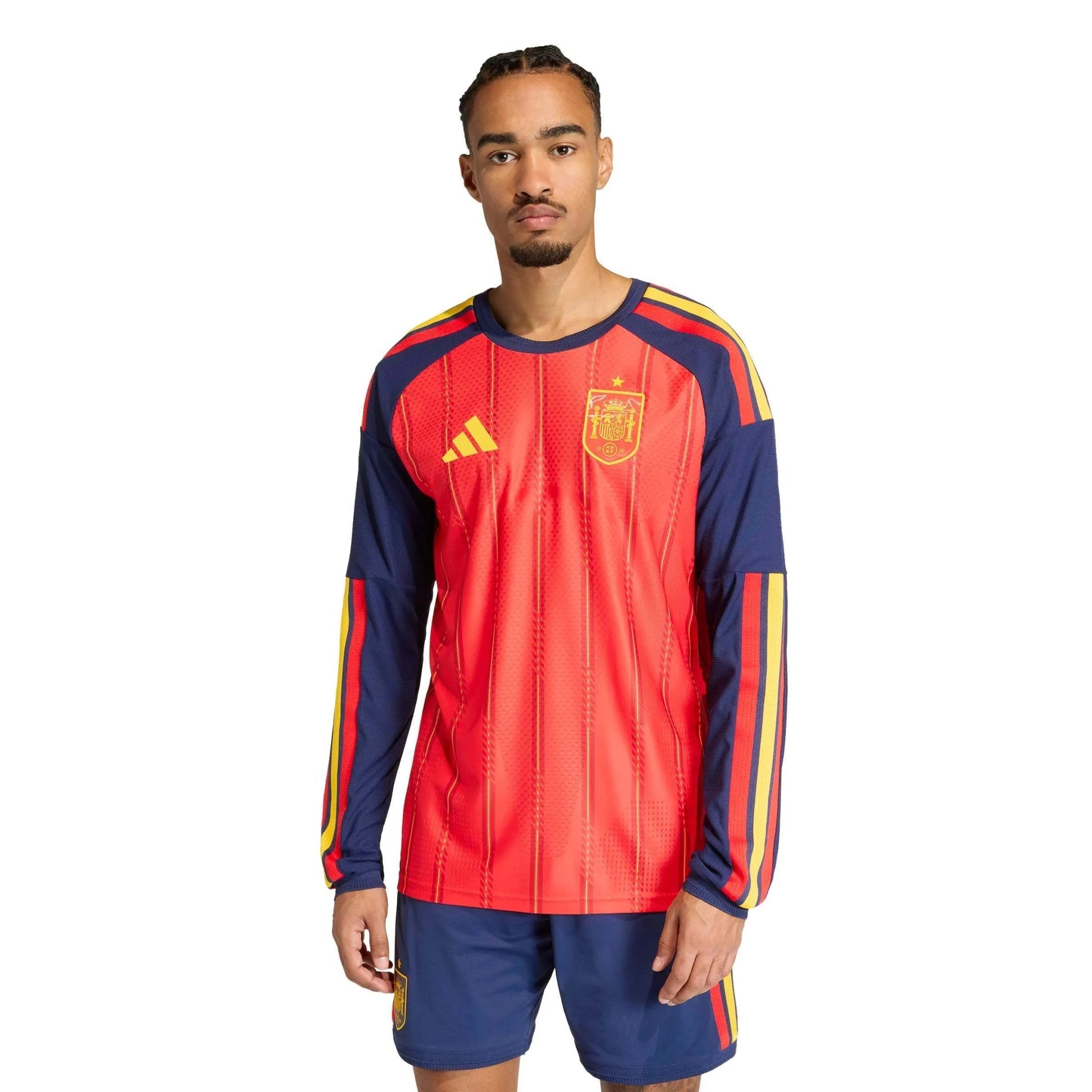 2026 Spain Men's Authentic Home Long-Sleeve Soccer Jersey