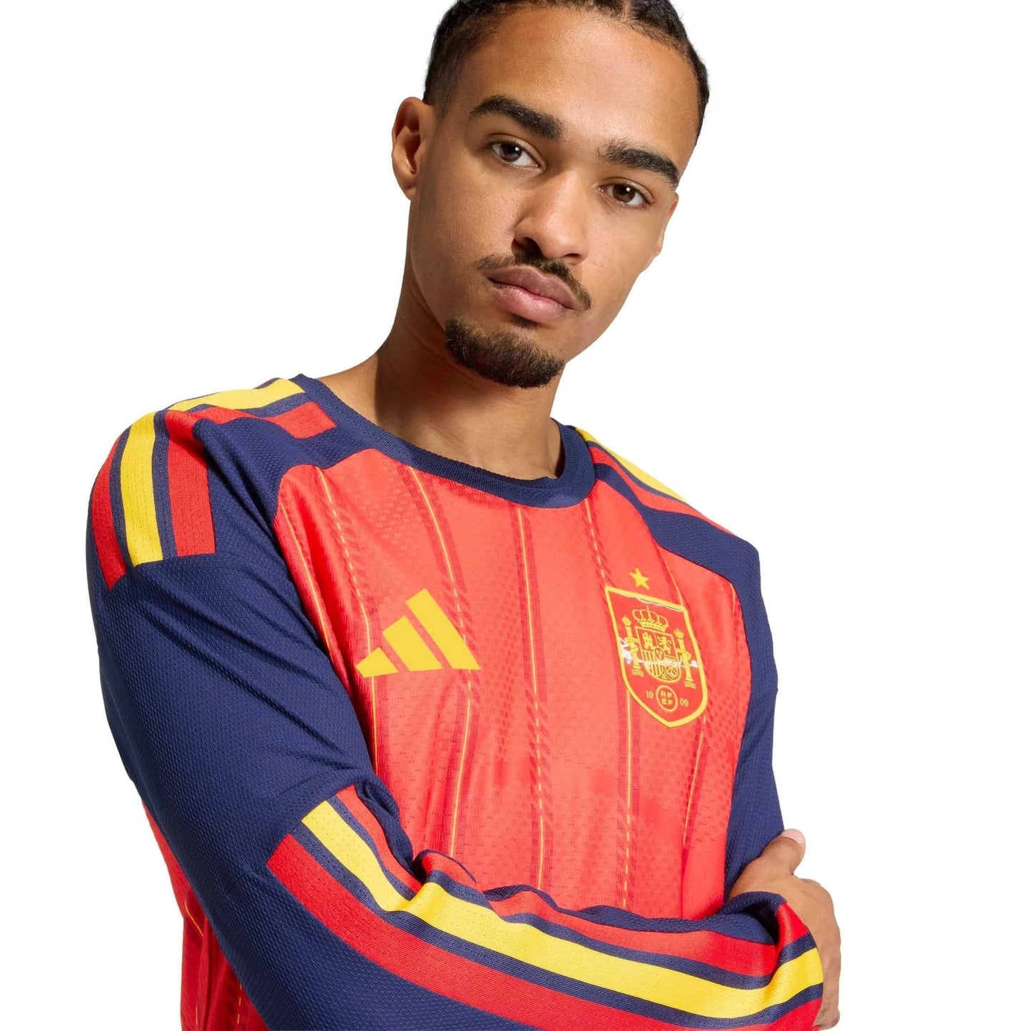 2026 Spain Men's Authentic Home Long-Sleeve Soccer Jersey
