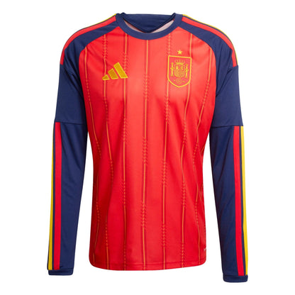 2026 Spain Men's Stadium Home Long-Sleeve Soccer Jersey Vivid Red