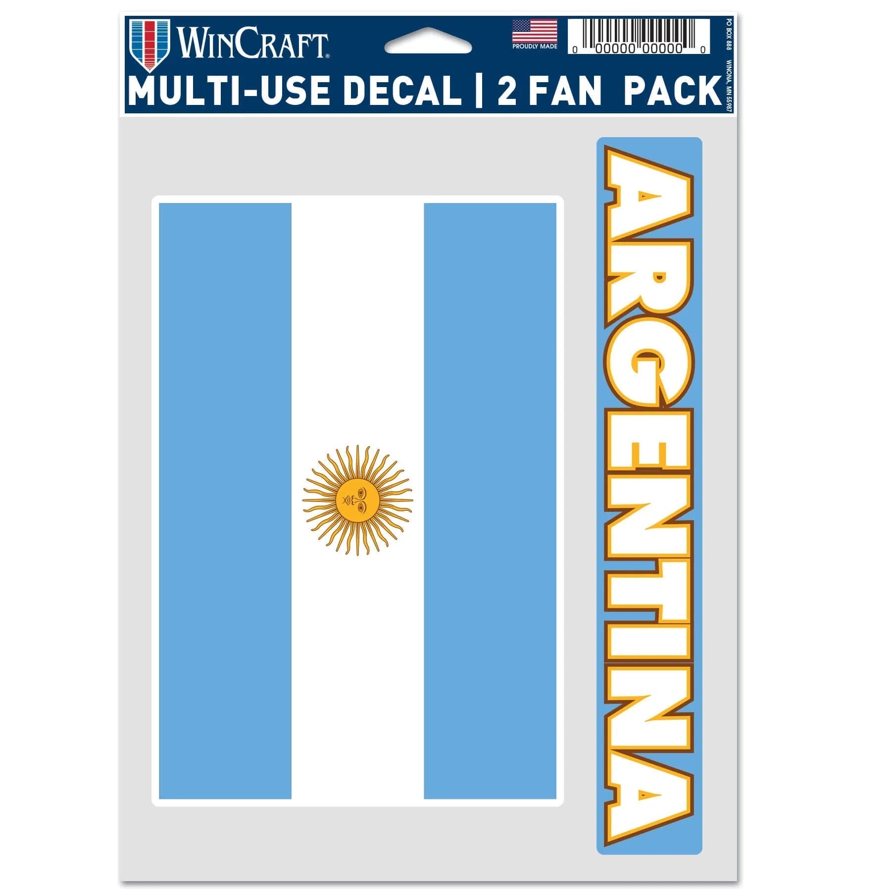 Argentina Flag Multi-Use Decal (5.5"x7.75")