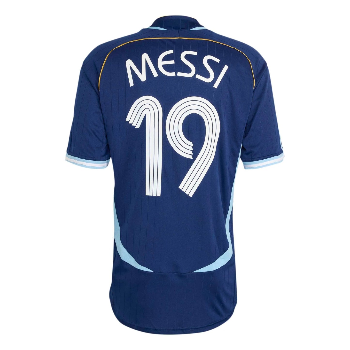 2006 Argentina Men's Retro Stadium Away Messi #19 Soccer Jersey