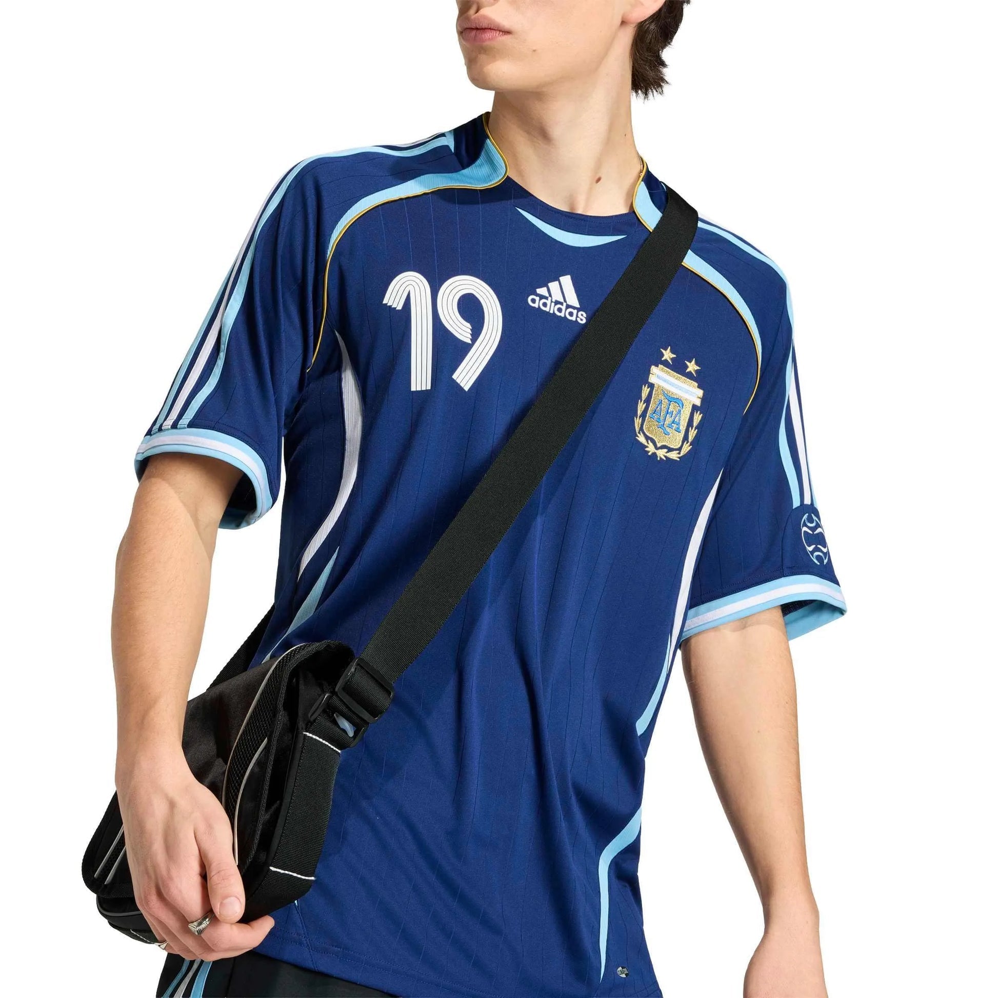 2006 Argentina Men's Retro Stadium Away Messi #19 Soccer Jersey