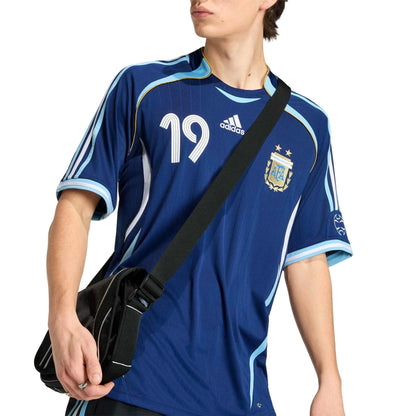 2006 Argentina Men's Retro Stadium Away Messi #19 Soccer Jersey