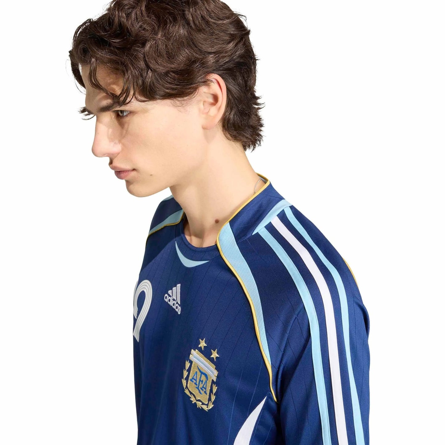 2006 Argentina Men's Retro Stadium Away Messi #19 Soccer Jersey