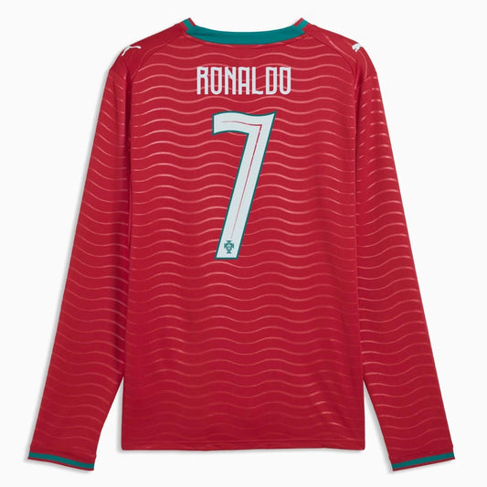 2026 Portugal Men's Stadium Home Ronaldo #7 Long-Sleeve Soccer Je