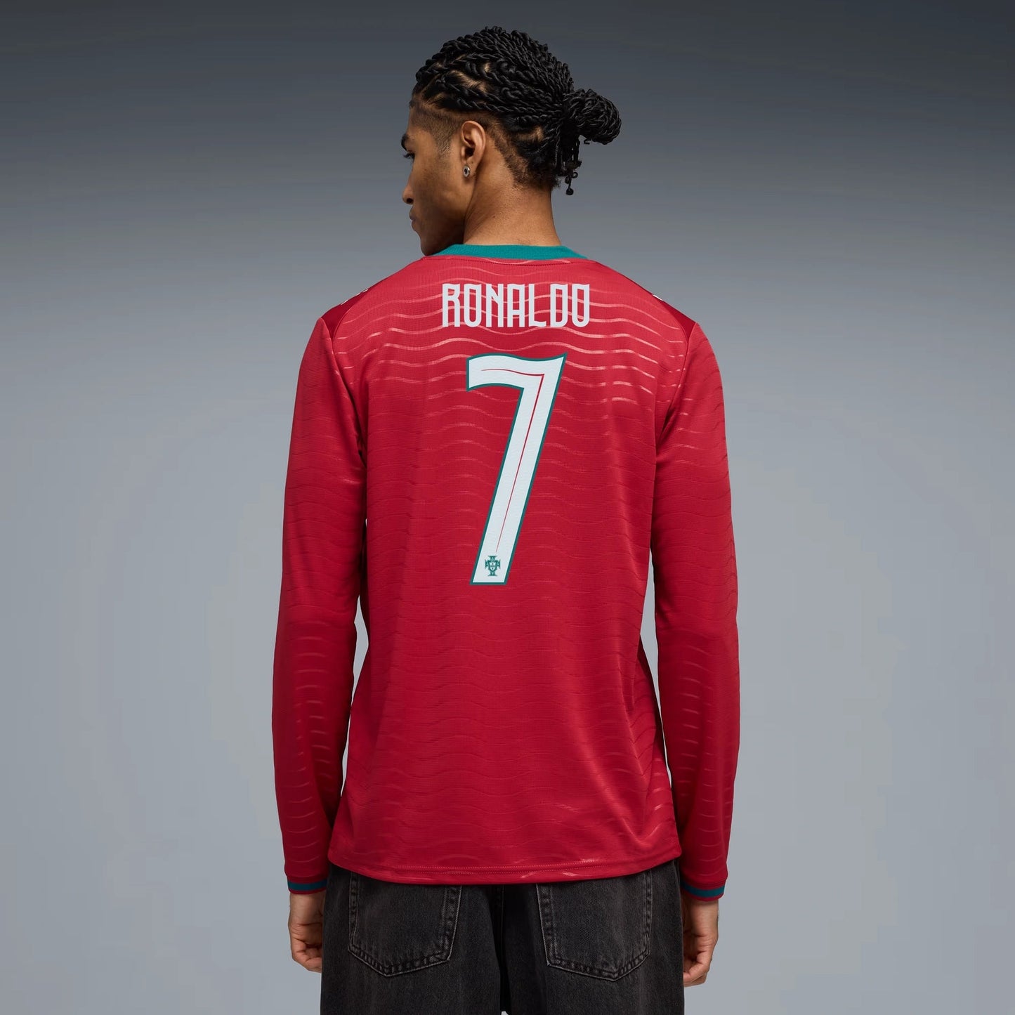2026 Portugal Men's Stadium Home Ronaldo #7 Long-Sleeve Soccer Je