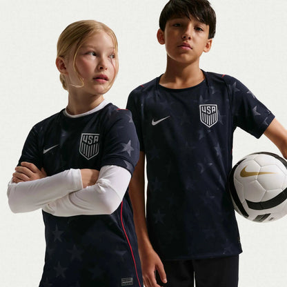 2026-27 USMNT Youth Stadium Away Soccer Jersey Dark Obsidian/Pure Platinum