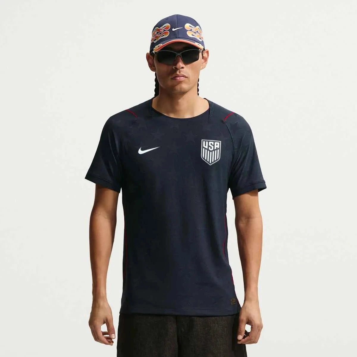 2026-27 USMNT Men's Authentic Away Soccer Jersey Dark Obsidian/Pure Platinum