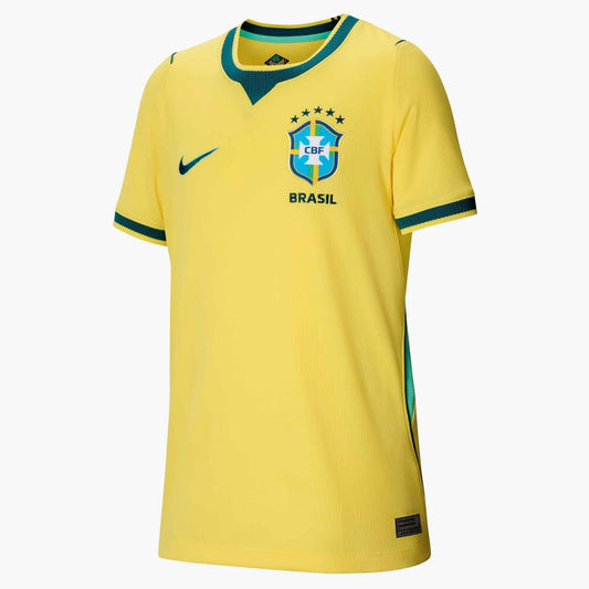 2026-27 Brazil Youth Stadium Home Soccer Jersey Canary/Light Menta/Geode Teal