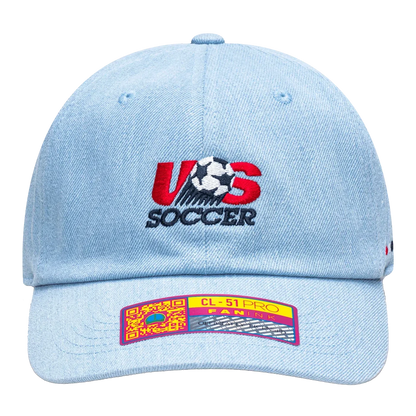 Fan Ink Collection USA Soccer "Making History" Adjustable Hat Light Blue