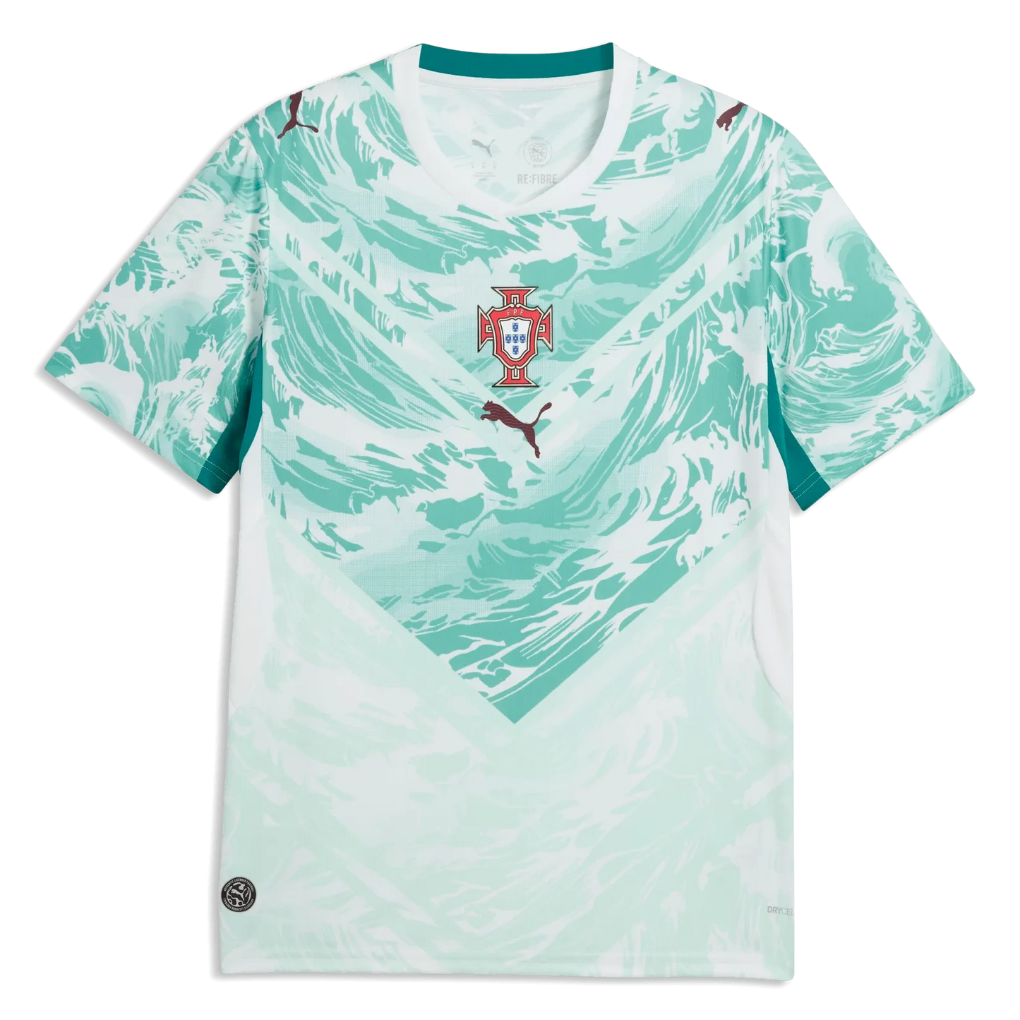 2026-27 Portugal Men's Stadium Away Soccer Jersey Puma White-Green Lagoon
