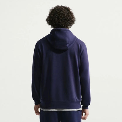 2026-27 France Men's Club French Terry Pullover Hoodie Blackened Blue/White