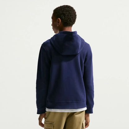 2026-27 France Youth Club Pullover Hoodie Blackened Blue/White