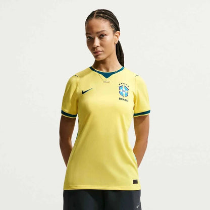 2026-27 Brazil Women's Stadium Home Soccer Jersey Canary/Light Menta/Geode Teal