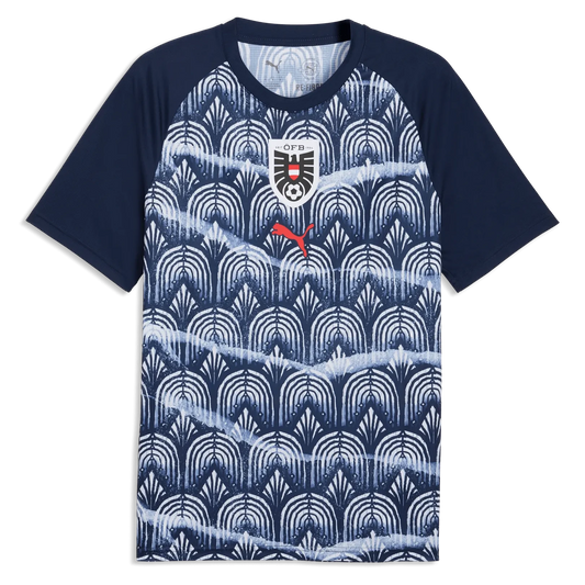2026-27 Austria Men's Pre-Match Soccer Jersey Puma Navy-Puma Red