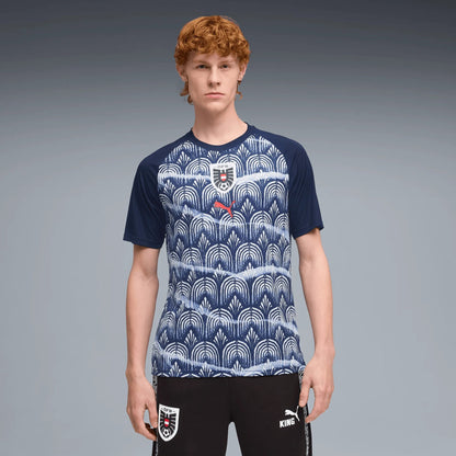 2026-27 Austria Men's Pre-Match Soccer Jersey Puma Navy-Puma Red