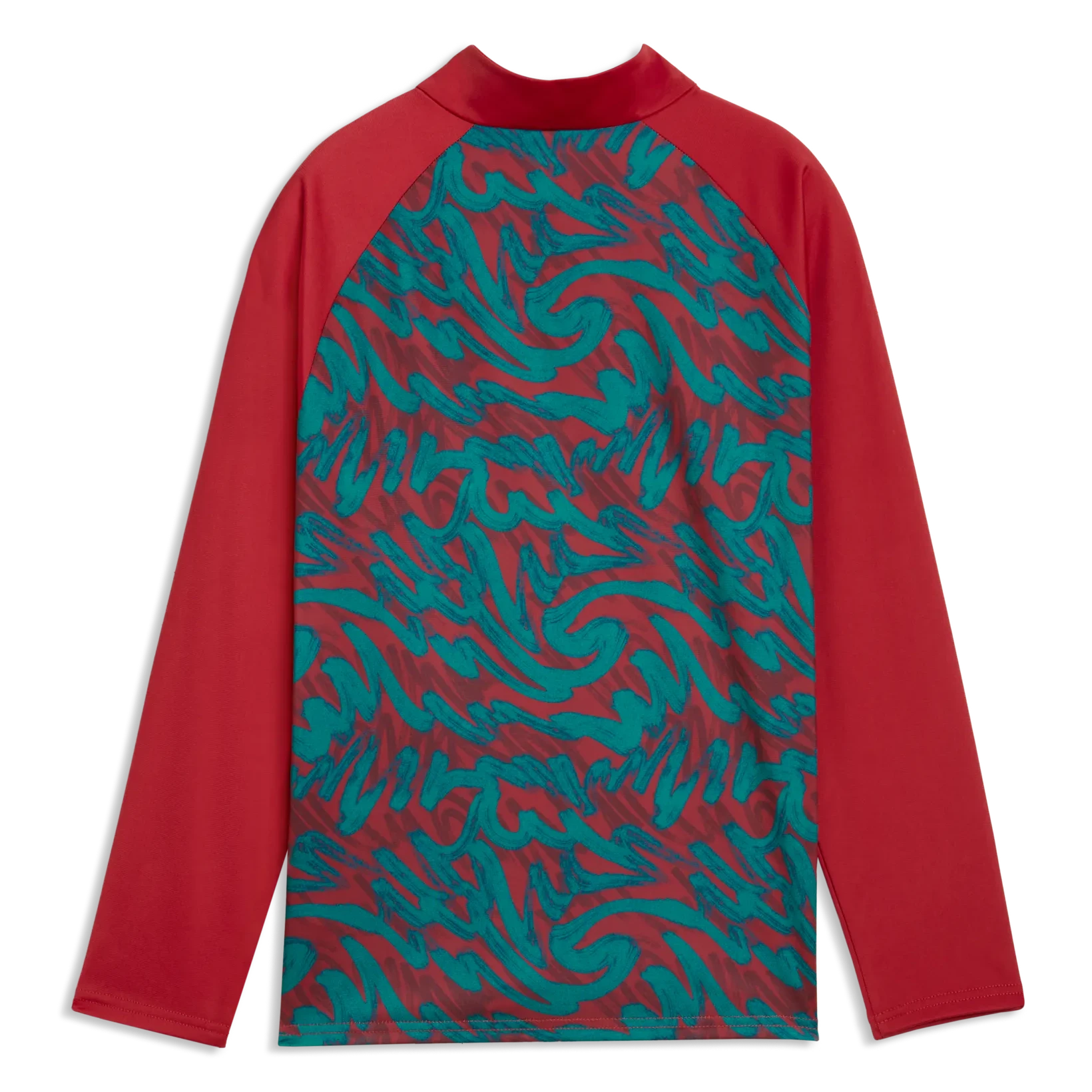 2026-27 Portugal Youth 1/4 Zip Pre-Match Top Club Red-Green Lagoon