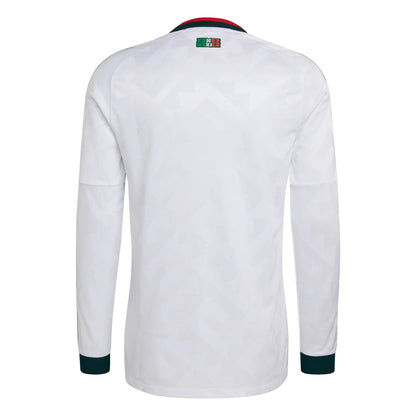 2026 Mexico Men's Authentic Away Long-Sleeve Soccer Jersey White
