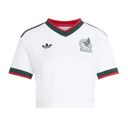 2026 Mexico Women's Stadium Away Cropped Soccer Jersey White