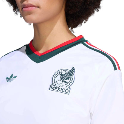 2026 Mexico Women's Stadium Away Cropped Soccer Jersey White